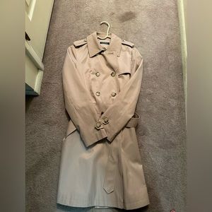 LAUREN RALPH LAUREN Women's Belted Water-Resistant Trench Coat Beige size small.